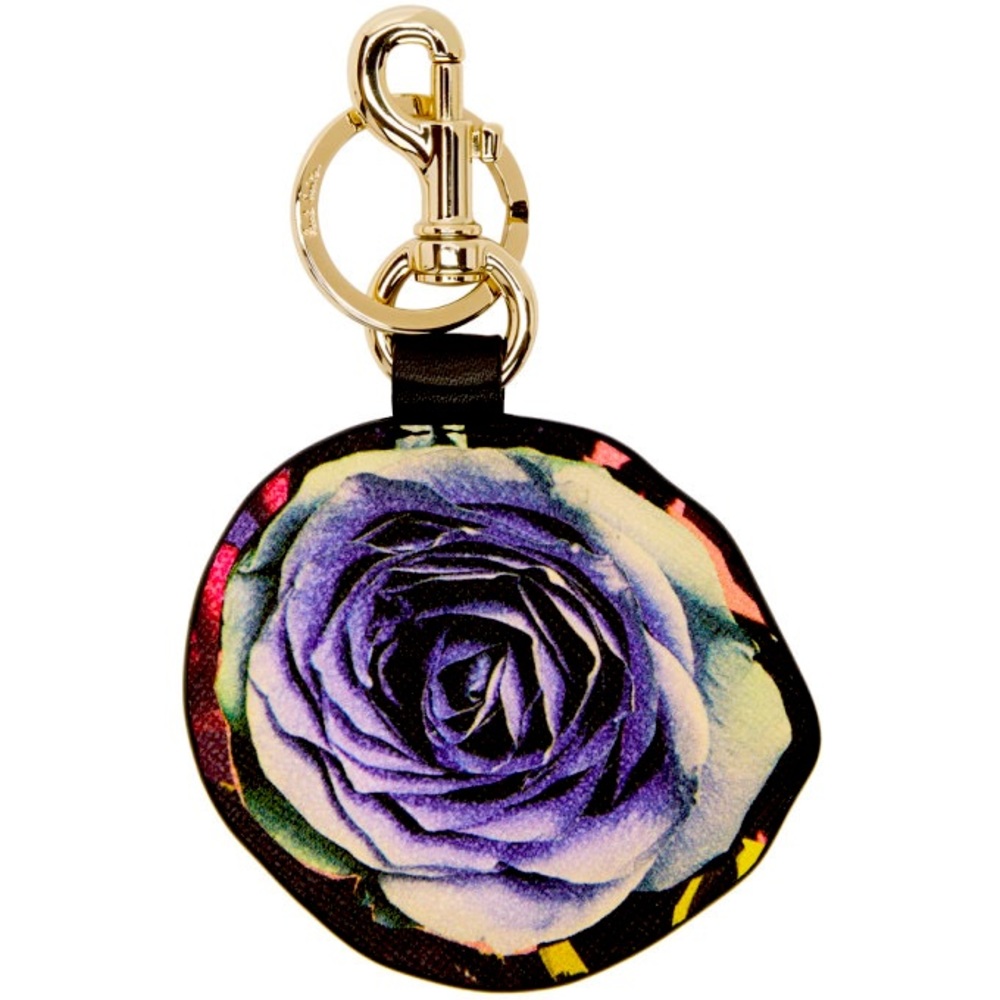 Paul Smith Black Rose Keychain In 79 Black w/ original dust bag.